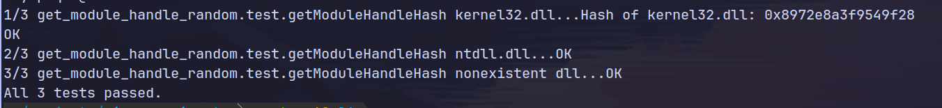 screenshot of hashes